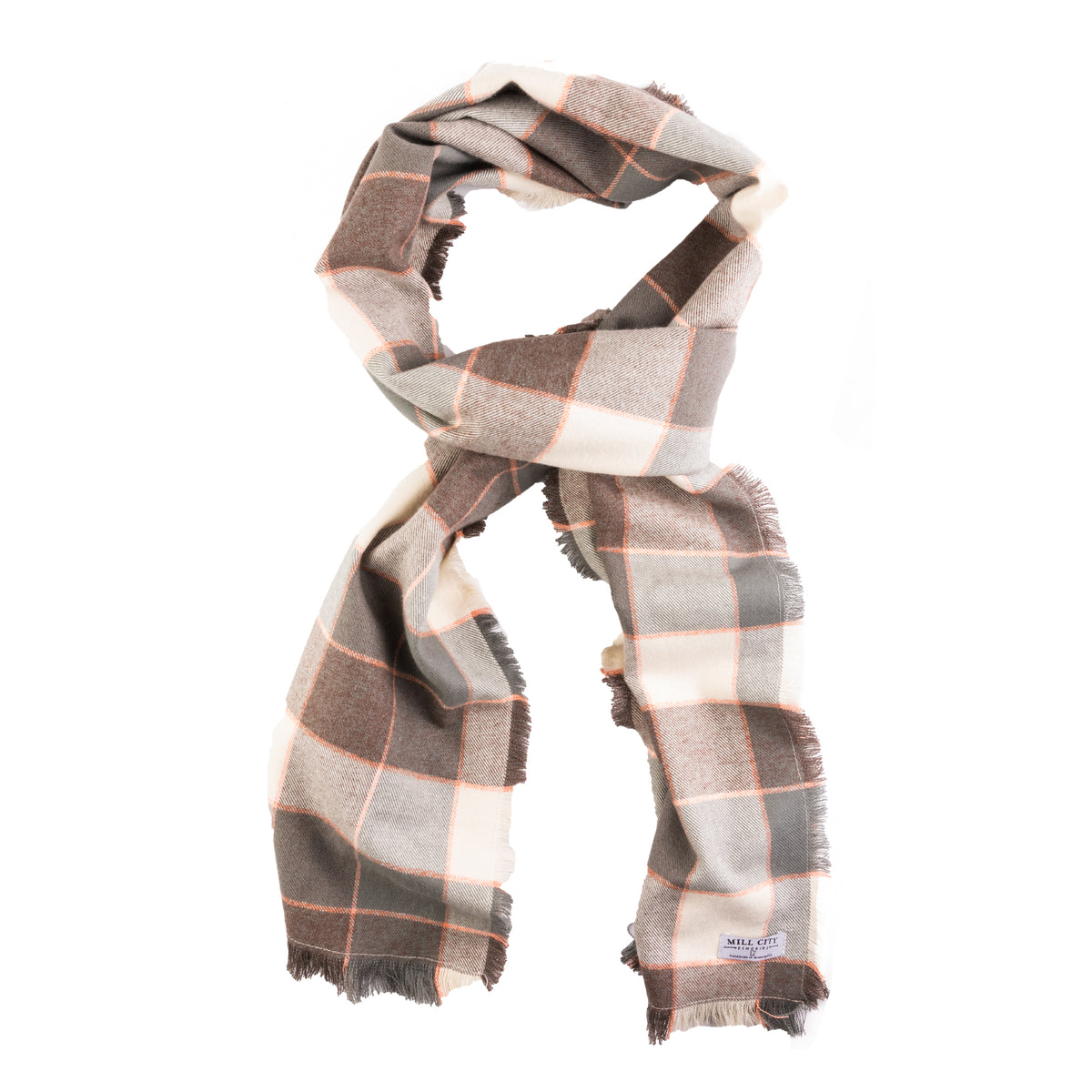 小物 plaid pattern scarf Plaid Pattern Fringe Scarf - Assorted Colors – ABEDNEGO