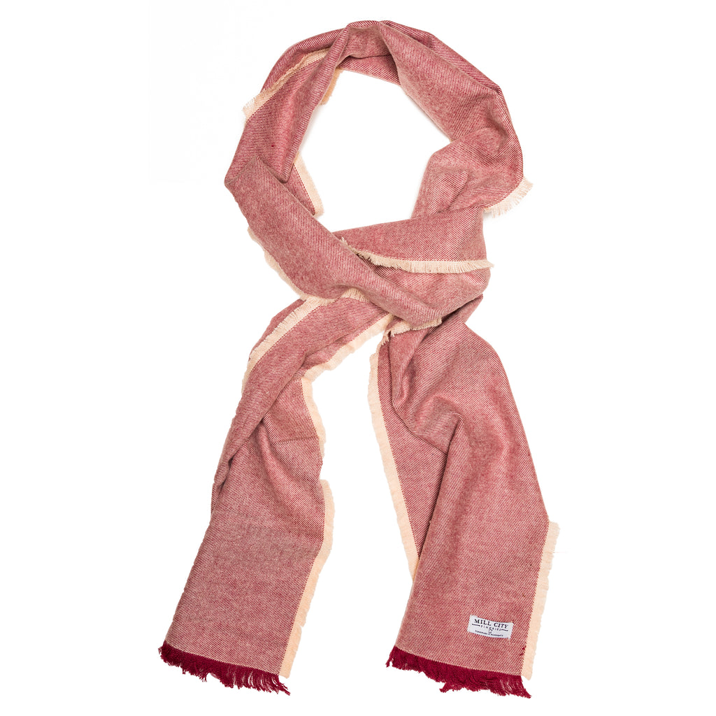 Cranberry Textured Flannel Scarf