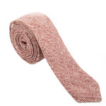 red pink white herringbone wool necktie Mill City Fineries
