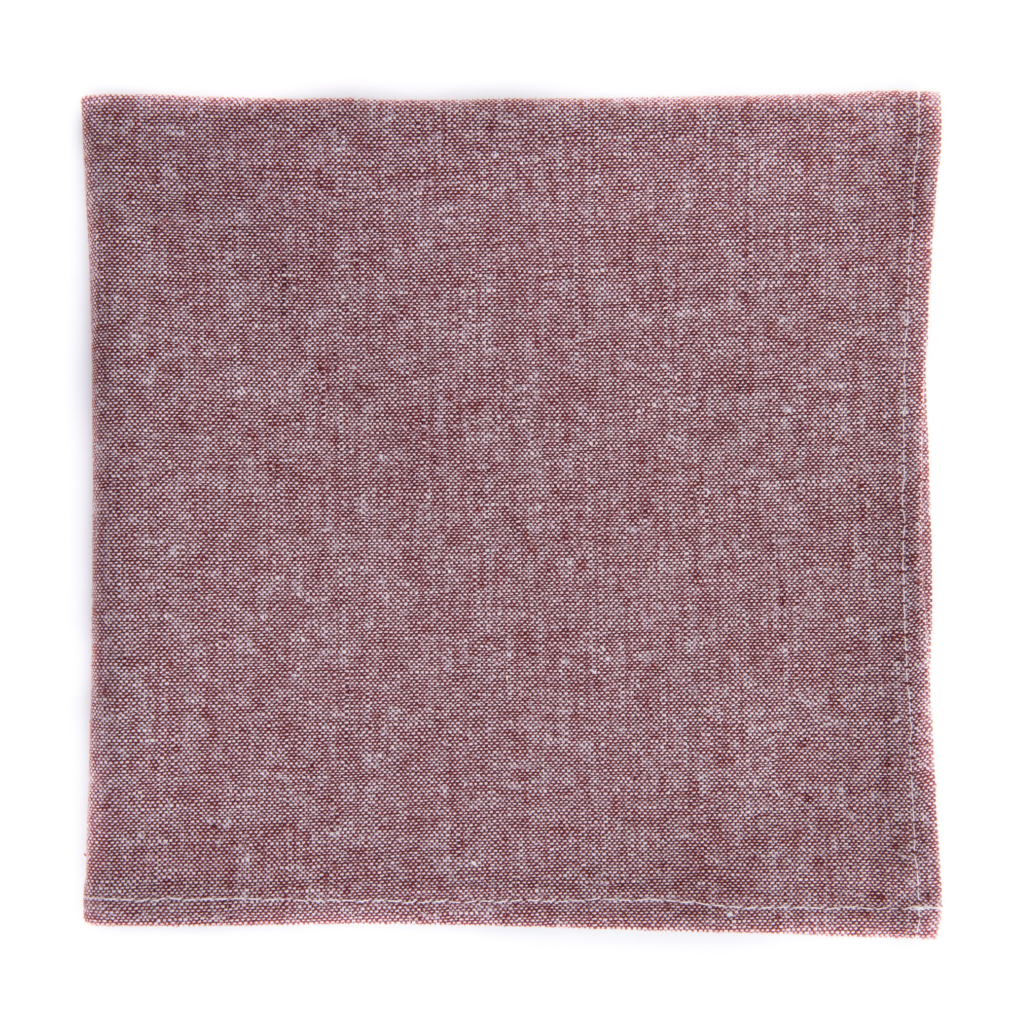 Rusty Red Chambray Pocket Square