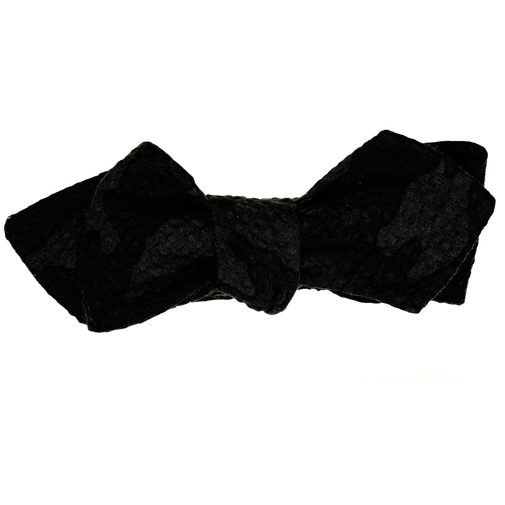 Camo Seersucker Bow Tie (Charcoal)