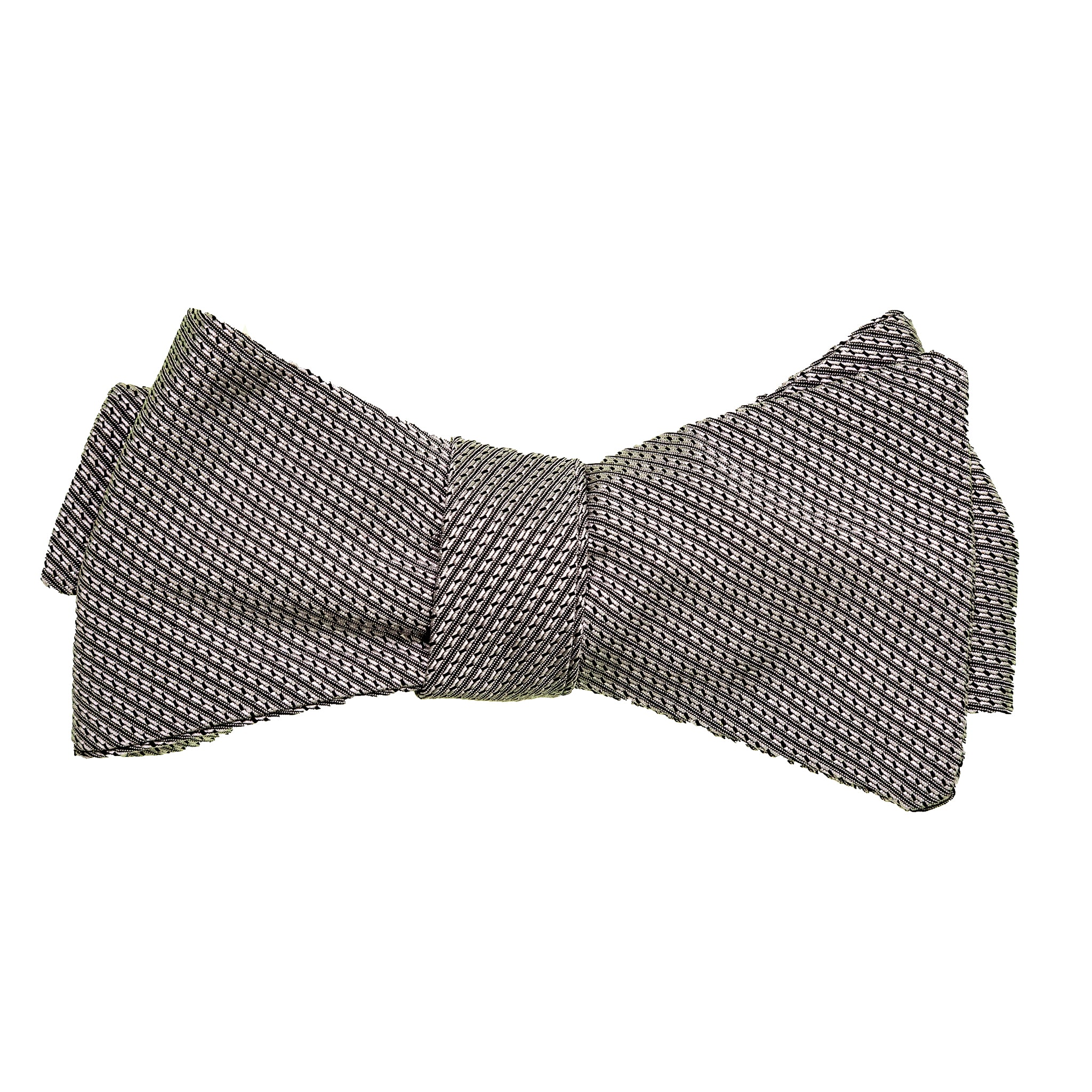 Gray Iridescent Silk Bow Tie
