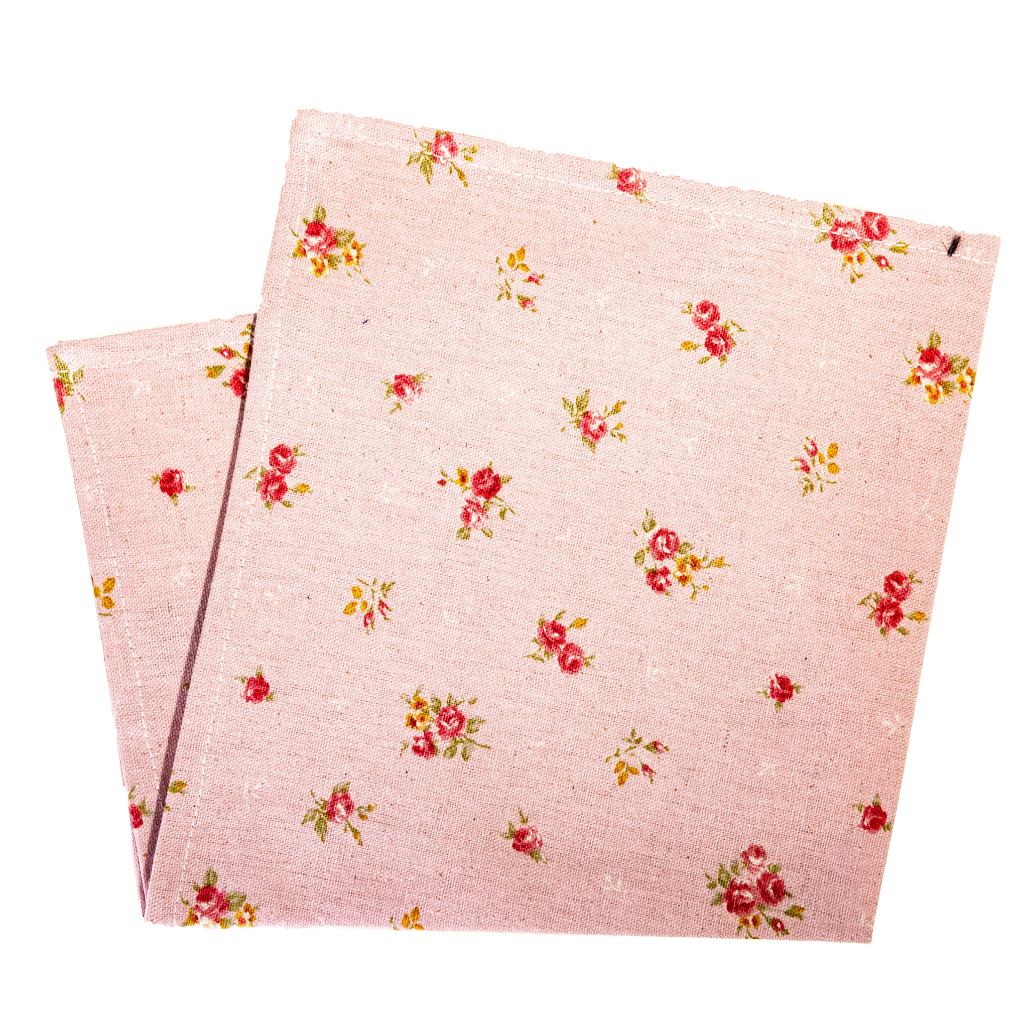 Japanese Floral Print on Rose Pocket Square