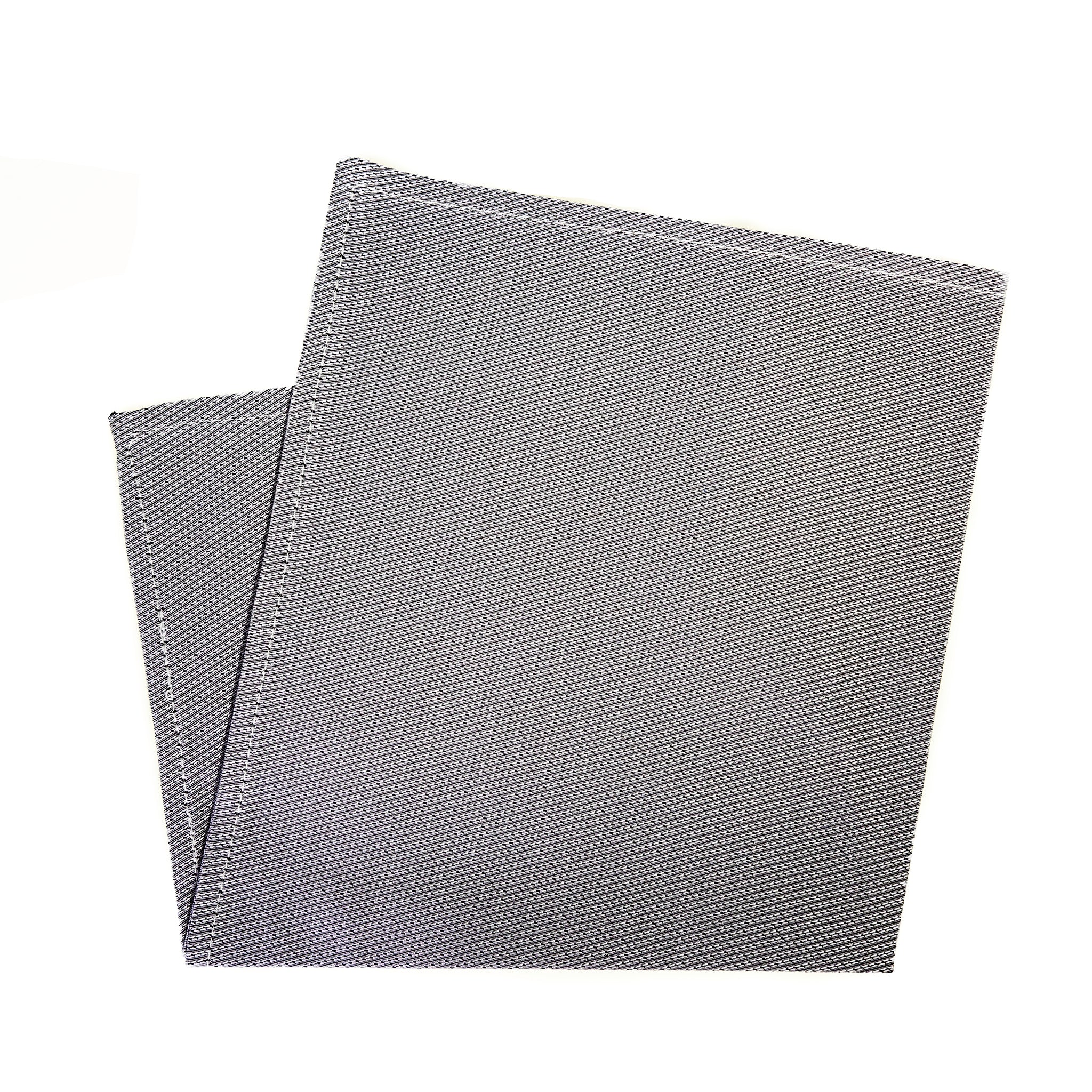 Gray Iridescent Silk Pocket Square