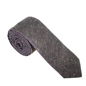 Charcoal Chambray Rainbow Donegal Necktie