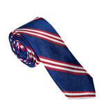 Navy Repp Stripe Necktie