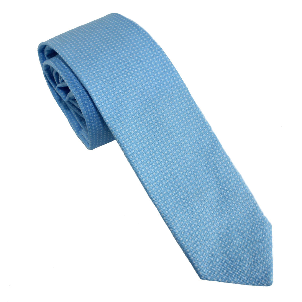 Carolina Blue Pin Dot Necktie
