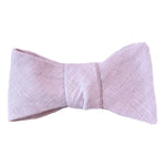 lavender purple linen bow tie