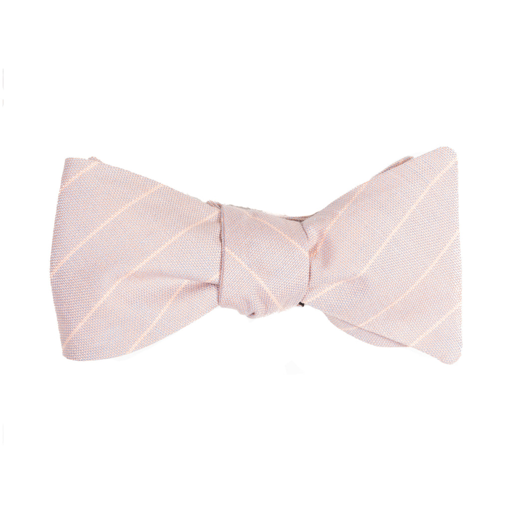 Apricot Pinstripe Bow Tie