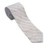 Light Gray Stripe Linen Necktie